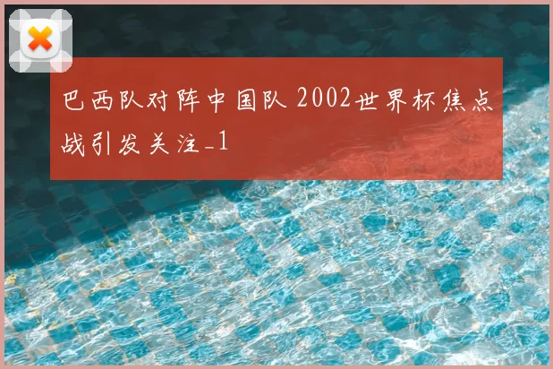 巴西队对阵中国队 2002世界杯焦点战引发关注_1